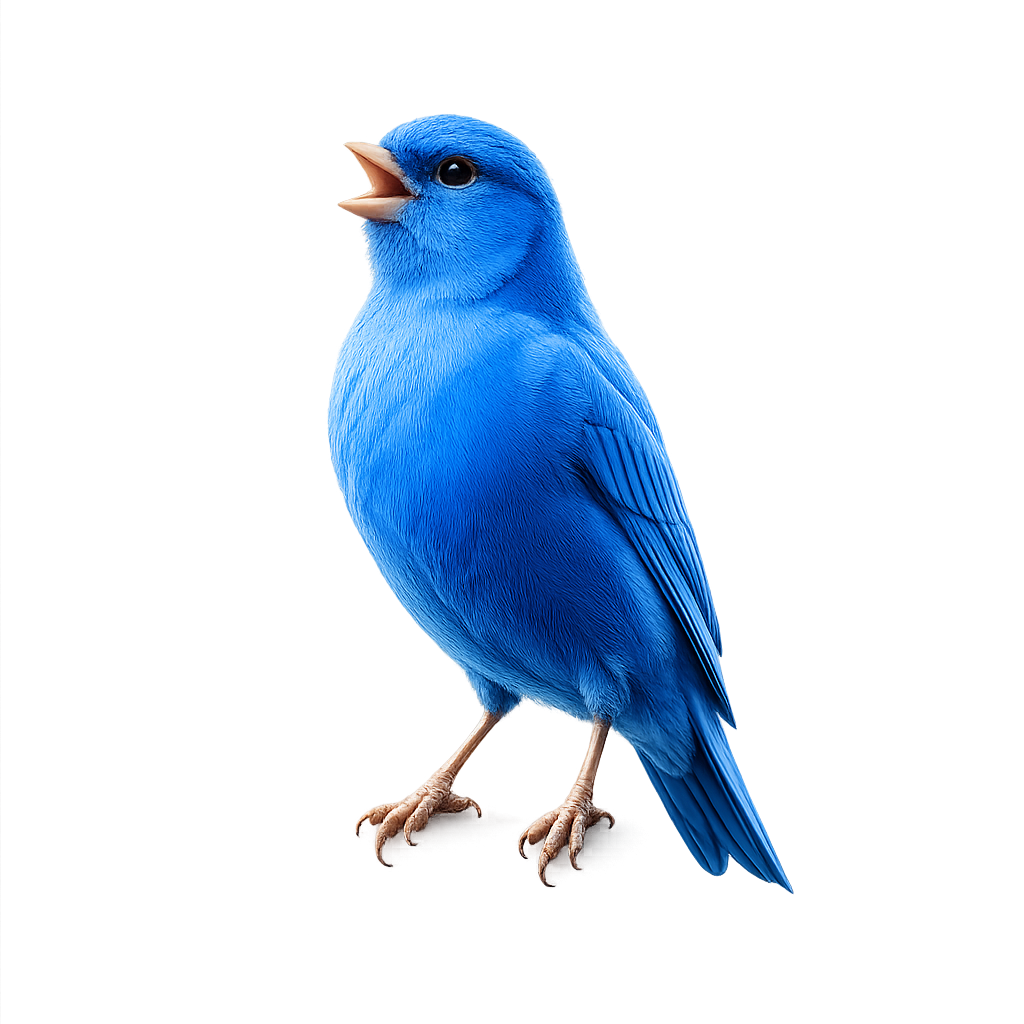 Blue Canaritech canary inside a biotechnology environment, representing the transition from laboratory work to pilot and production.